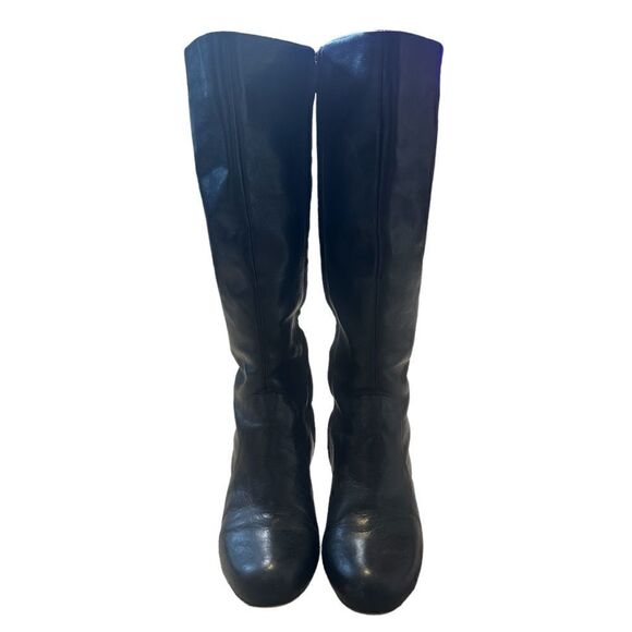 Frye Black Tall Leather Lisa Boots Size 6 - Picture 6 of 16